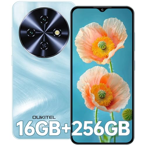 OUKITEL C5 Smartphone Ohne Vertrag, 16GB RAM+256GB ROM/1TB Erweiterbar Handy Ohne Vertrag, 6.52