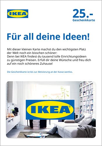 IKEA Gutscheinkarte 25€ - für Deutschland - per Post