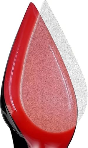 Sohlenschutz-Aufkleber für High Heels, transparent, 3M CL Christian Louboutin, rot, kompatibel mit allen Absätzen, 6 Bögen für 3 Paar Schuhe, 12,7 x 12,7 cm, 6 Stück, Transparent, 3-Pack