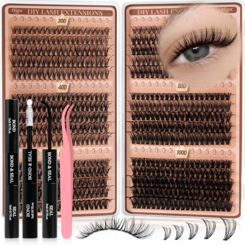 Higu clace 580 pcs Wimpern-Extensions 30-40-50-60-80-100D