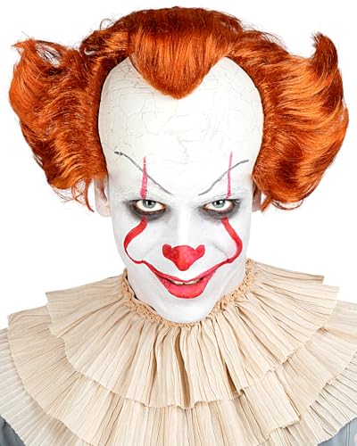 Funidelia Offizielle Pennywise Perücke - IT Kapitel Zwei für Herren und Damen, Perücke mit Stirn. Kostümzubehör für Erwachsene für Partys, Karneval und Halloween