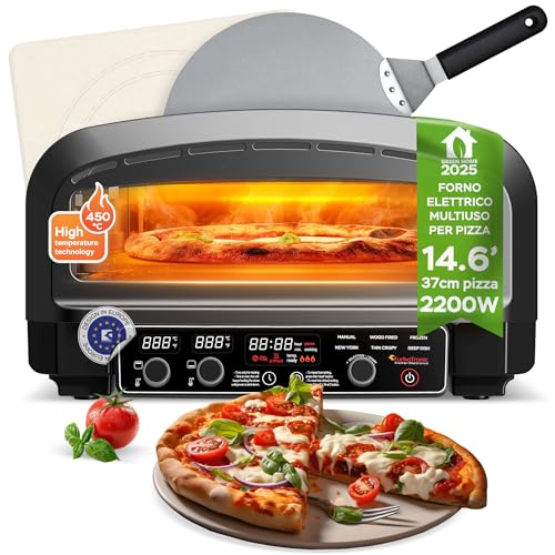Elektrischer Pizzaofen bis 450°C für 37cm (14,6