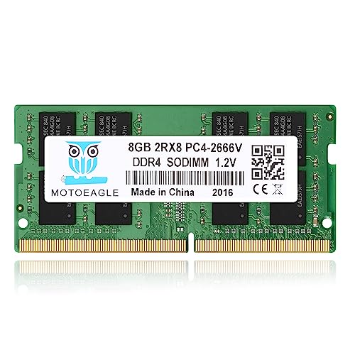 [DDR4-RAM] 8 GB DDR4 2666 MHz PC4-21300 (PC4-2666V) CL19 SODIMM 1,2 V 260-Pin Nicht-ECC SO-DIMM Laptop Notebook Arbeitsspeicher