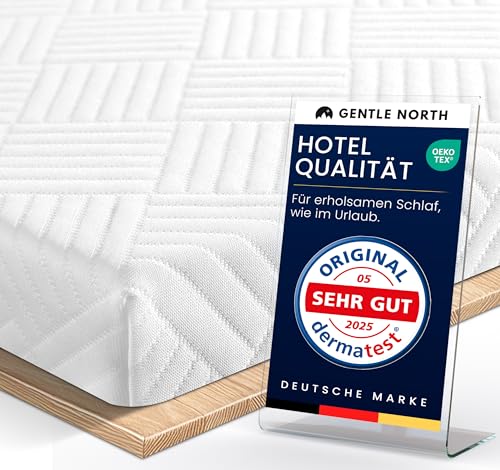 Hochwertiger Topper 80x200cm 7cm hoch - Matratzentopper mit weicher, kühlender Gel-Memoryschicht ab 100 kg - Ökotex 100 Zertifiziert - Bezug atmungsaktiv & waschbar