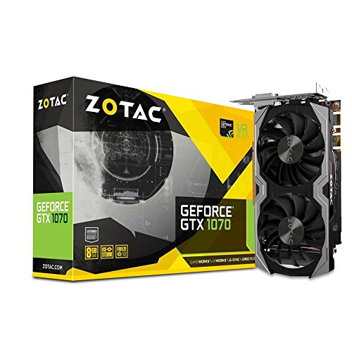 ZOTAC GeForce GTX 1070 Mini Grafikkarte (NVIDIA GTX 1070, 8GB GDDR5, 256bit, Base-Takt 1518 MHz, Boost-Takt 1708 MHz, 8 GHz)