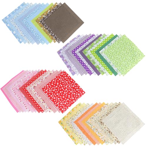 50St Baumwolle Stoffreste 20x20cm Stoffreste zum Basteln Stoffe zum Nähen Patchwork Stoff Bunt Patch work Baumwolle Stoff zum Nähen Blümchen Muster Bedruckter Stoffpakete Baumwollstoff Patch work