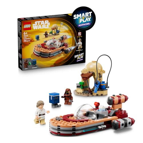 LEGO Star Wars 75420 SMART Play: Lukes Landspeeder - Kompatibles Interaktives Spielzeug inkl. SMART Tag und Luke Skywalker Minifigur - Geschenkidee für Jungen, Mädchen & Erwachsene Fans ab 6 Jahren