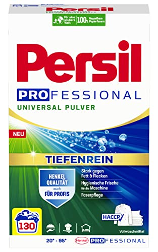 Persil Universal Pulver Tiefenrein Waschmittel (130 Waschladungen), Vollwaschmittel für reine Wäsche und hygienische Frische für die Maschine, effektiv von 20 °C bis 95 °C