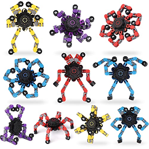 15PCS Roboter Fidget Spinner, DIY Verformbare Fingerspitze Gyro Hand Finger Spinning Schreibtisch Spielzeug, Geburtstag Geschenk Klassenzimmer Preise Party Gunst