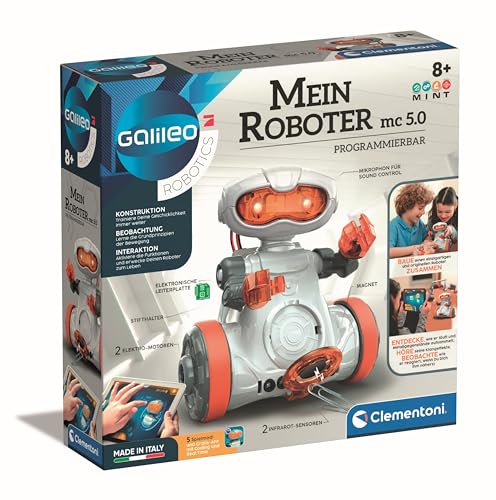 Clementoni Galileo Robotics – Mein Roboter MC 5.0, Robotik für kleine Ingenieure, High-Tech Spielzeug, Programmieren Lernen für Kinder ab 8 Jahren 59158