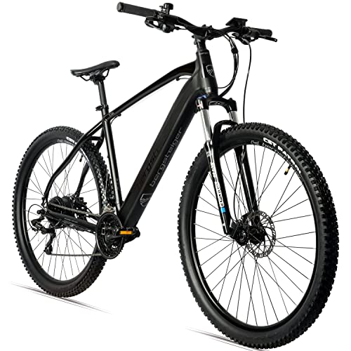 Bergsteiger Cannock 29 Zoll E-Bike mit 250 Watt Motor, Hydraulikbremsen, Aluminium Ebike Mountainbike Herren & Damen, Farbdisplay, Elektrofahrrad mit 24 Gang-Schaltung