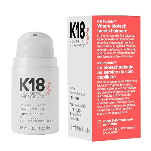 K18 Mini Leave-In Molecular Hair Mask, 15ml