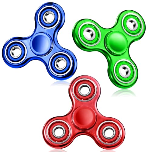 SCIONE 3Stück Fidget Spinner Sensorisches Hand Zappelspielzeug, Angst Stress Relief Geburtstag Geschenke für Kinder Erwachsene Jungen Mädchen