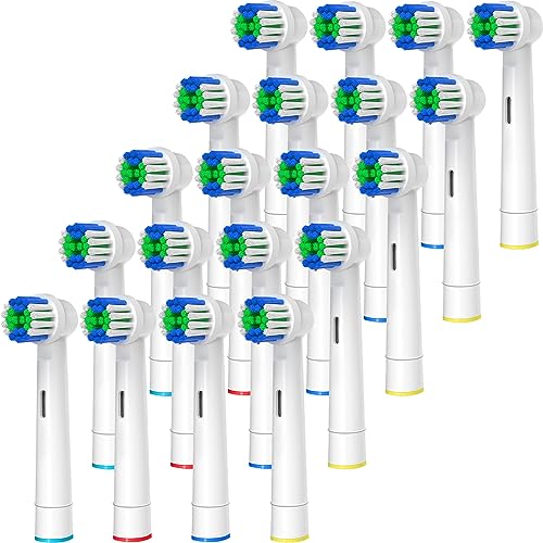 20 Stück Aufsteckbürsten Kompatibel mit Oral B Aufsteckbürsten,Professionelle Elektrische Bürstenköpfe für Oral B Ersatzköpfe Refill Pro 500/1000/1500/3000/3757/5000/7000/7500/8000