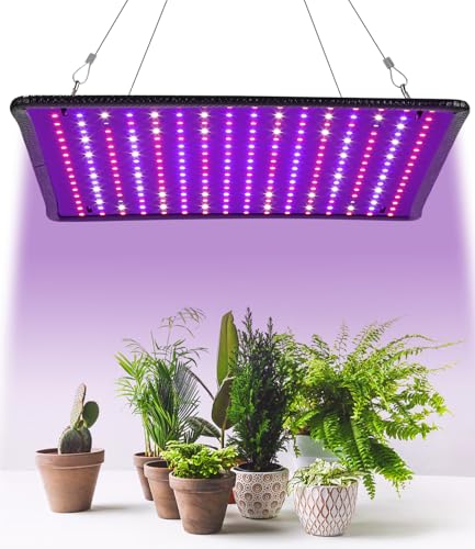 PERMUST Pflanzenlampe Led Vollspektrum,LED Grow Lampe Vollspektrum mit UV IR Pflanzenlampe mit 1.25 Meter Kabel für Zimmerpflanzen und Gewächshaus Gemüse und Blumenanbau für Growzelt 30x30cm
