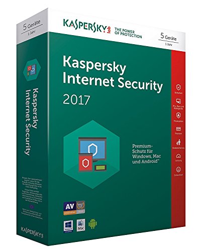 Kaspersky Internet Security 2017 | 5 Geräte | 1 Jahr | PC/Mac/Android | Download
