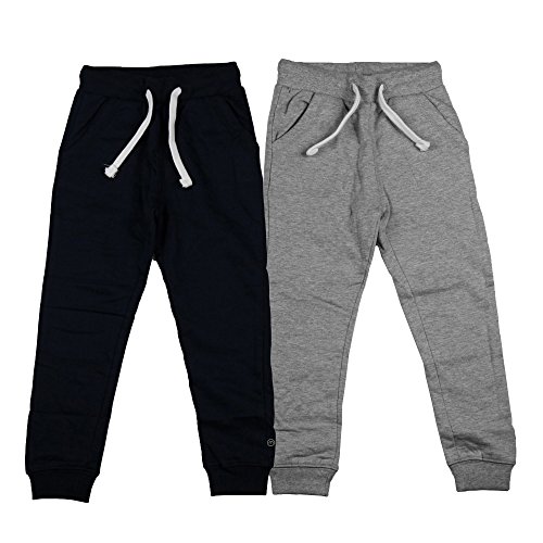MINYMO Jungen Basic 36 -Sweat Pant (2-pack) Hose, Dunkelblau, 110 EU