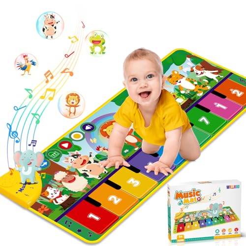 WEARXI Kinderspielzeug ab 1 Jahr, Baby Spielzeug ab 1 Jahr Musikmatte, Spielzeug ab 2 Jahre, Musikmatte Kinder ab 1 Jahr, Geschenk Mädchen 1 Jahr, Geschenke für Mädchen, Klaviermatte