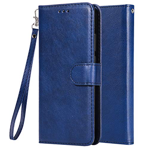 LEMORRY Handyhülle für Apple iPhone 7Plus/8Plus Ledertasche Multifunktional Hülle 2in1 Kartenhüllen & Bilderrahmen Beutel Magnetisch SchutzHülle Silikon Cover Schale für iPhone 6 Plus (Blau)