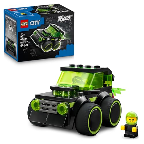 LEGO City Coole Flitzer – Gaming-Rennauto Spielzeug - Mini Set mit Junior Rennfahrer Minifigur - Mitgebsel für Partytüten - Kleines Geschenk zum Sammeln für Jungen ab 5 Jahren - 60484