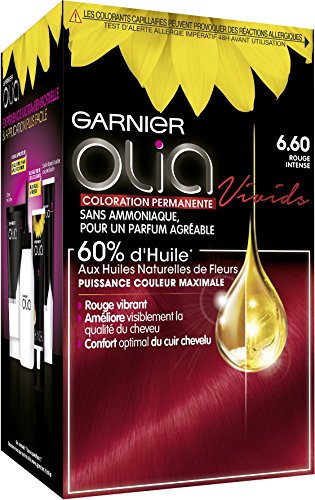 Garnier Olia – Permanente Ölfarbe, ohne Ammoniak, 6.60 Rouge Intense, 174 ml