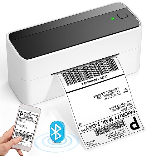 Phomemo Bluetooth Etikettendrucker, Label Printer Labeldrucker 4x6 Thermodrucker DHL Versandetiketten Drucker für Versandpakete Kompatibel mit Ebay, Amazon, Etsy,Ups, Wish, Shopify, Zalando, Otto