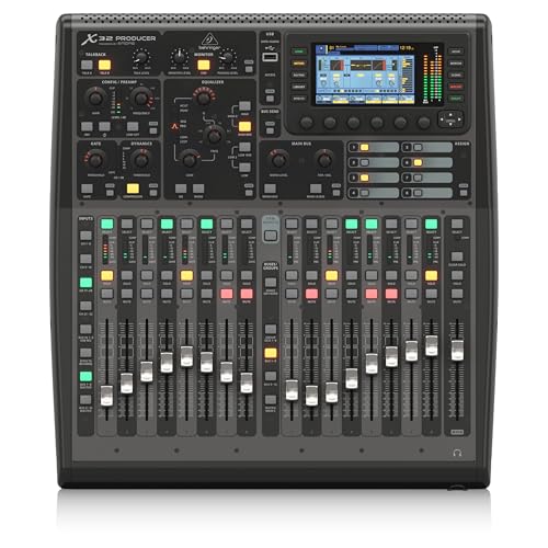 Behringer X32 PRODUCER 40-Kanal Digitalmischpult mit 16 Midas Preamps, 17 motorisierten Fadern, 32-Kanal Audio Interface und iPad/iPhone Fernsteuerung