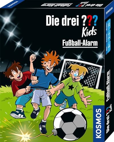 KOSMOS 741808 Die drei ??? Kids Fußball-Alarm, Kartenspiel für 2-4 Spieler ab 8 Jahren, Detektiv Kinderspiel, Die drei Fragezeichen, Fussball Kartenspiel