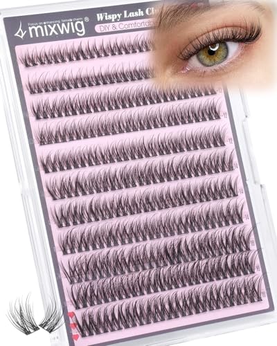Wispy Wimpern Extensions Fluffy Lash Cluster Natürliche Künstliche Wimpern CC Curly Cluster Lashes Breeze Wimpern Cluster 10-16MM Lash Extension DIY Wimpernverlängerung by Lvmixwig