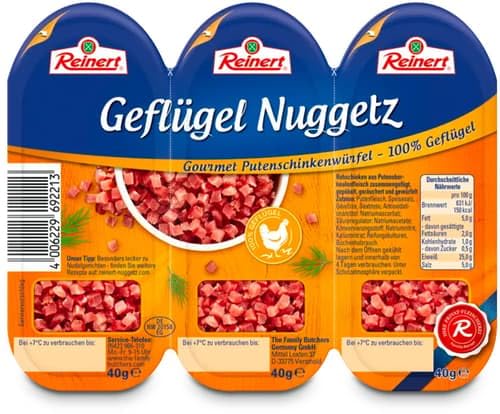 Reinert Schinken Nuggetz – Geflügel (0.12 kg)