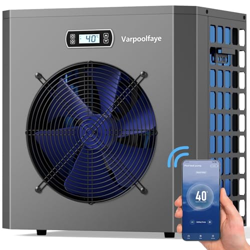Varpoolfaye 5KW Poolheizung Wärmepumpe Pool Für Aufstellpool 220v 50Hz