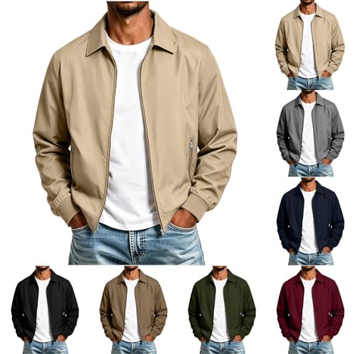 Dajowake Jacke Herren Leichte Übergangsjacke Dünne Lässig Softshelljacke