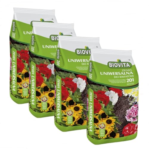 Blumenerde Universalerde Erde Pflanzerde Blumen 4 Säcke Universal-Blumenerde 80L