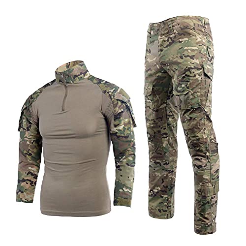YUSHOW Softair Tarnanzug Herren Paintball Combat Shirt Taktische Hose