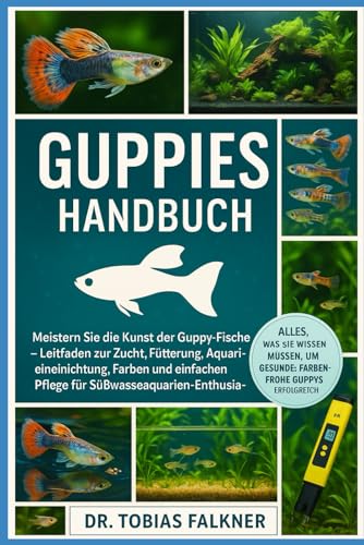 GUPPIES HANDBUCH: Meistern Sie die Kunst der Guppy-Fische Leitfaden zur Zucht, Fütterung, Aquarieneinrichtung, Farben und einfachen Pflege für Süßwasseraquarien-Enthusiasten