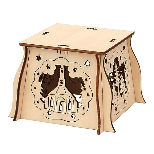 Holz-Schwibbogen Untersatz Seiffen/Kurrende zum selbst zusammen stecken, ca. 7 x 10 x 10 cm