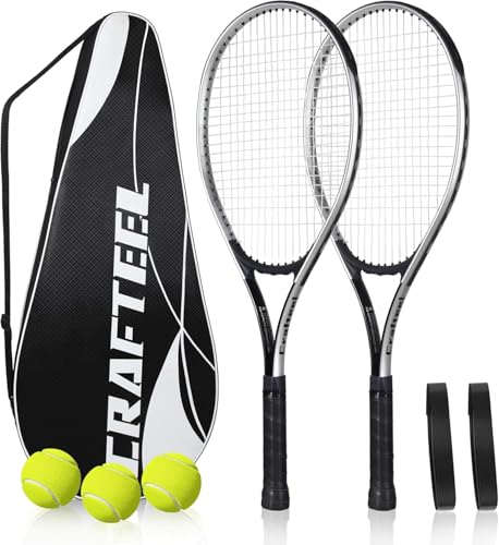 Tennisschläger Damen Herren Set, 27 Zoll Tennis Schläger Set