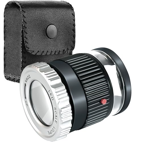 Joycabin 30X Juwelierlupe mit LED Leuchtende UV Beleuchtete, Lupe Einstellbare Brennweite, Juweliere Lupe, Schmuck Lupe für Edelsteine,Schmuck,Diamant,Briefmarken,Münzen,Antiquitäten,Modelle,Fotos