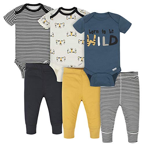 Gerber Onesies Babyhosen, Unisex, 0-12 Monate, 3-teiliges Set zum Kombinieren