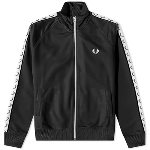 Fred Perry Taped Track Jacket, Schwarz , Large