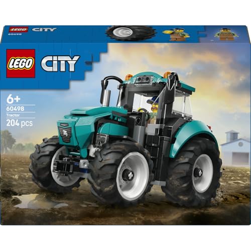 LEGO City Traktor 60498 | Spielzeug ab 6 Jahren für Jungen, Bauernhof Fahrzeug Modellbau mit Bauern Minifigur, Geburtstagsgeschenk, 204 Teile