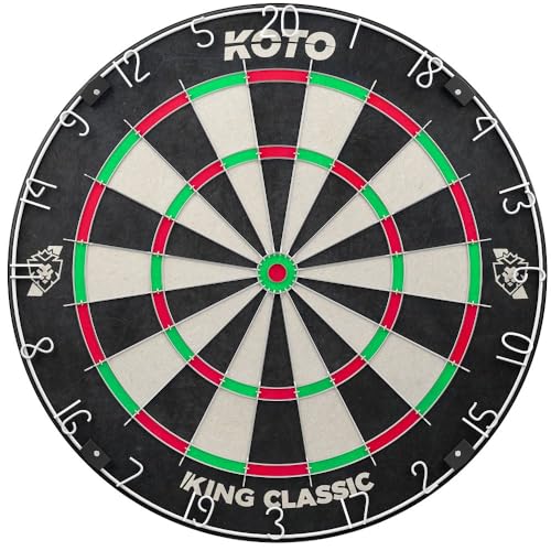 KOTO – King Classic Dartscheibe, Offizielle Turniermaße, dartscheibe steeldart, rotierender Zahlenring