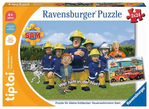 Ravensburger tiptoi Puzzle 00139 Puzzle für kleine Entdecker: Feuerwehrmann Sam, Kinderpuzzle für Kinder ab 4 Jahren, für 1 Spieler