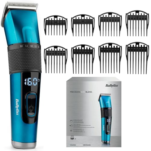 BaByliss Japanese Steel Haarschneider – Lithium-Akku, 160 Minuten Laufzeit, 3 Stunden volle Ladezeit, inklusive Hartschalenkoffer, Schwarz, E990E