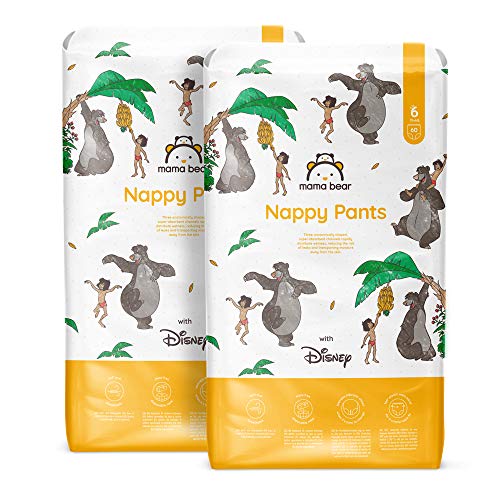 by Amazon Disney Disney-Windelhosen, Größe 6 (12–17 kg), 140 Stück (2 Packungen à 60 Stück), weiß, Monatsvorrat (früher von der Marke Mama Bear, dasselbe Produkt)