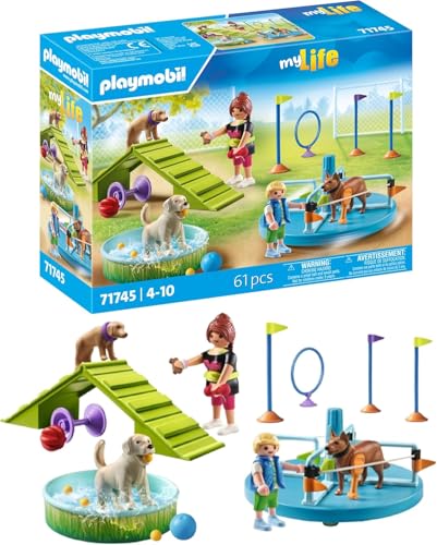PLAYMOBIL | Hundespielplatz | Hunde Spielzeug Kind | Hundefiguren Set | Spielzeug für Kinder ab 4 Jahren | 71745
