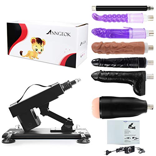 ANNGEOK Fickmaschine Sex-Spielzeug Automatisch Sexmaschine für Mann und Frau, Extrem Stoßfunktion Sex-Maschine mit 3XLR-Stecker Dildos und Gummimuschi Aufsätzen Masturbationsmaschine Fickmaschinen