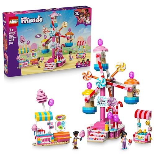 LEGO Friends Cupcake-Riesenrad - Interaktives Spielset mit Jahrmarktspielen, 3 Minifiguren & Zubehör - Kinderzimmer Deko - Geschenkidee für Mädchen ab 7 Jahren - 42700