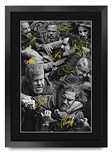 HWC Trading Sons Of Anarchy A3 Gerahmte Signiert Gedruckt Autogramme Bild Druck-Fotoanzeige Geschenk Für Tv-Show-Fans