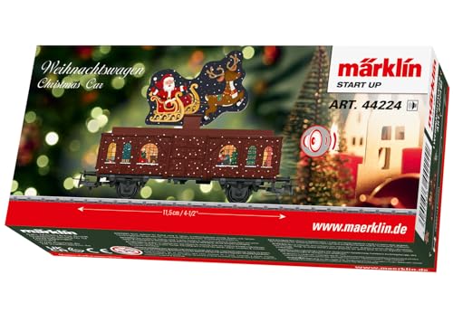 Märklin - 44224 Start up Weihnachtswagen mit Sound - Festliche Güterwagen-Erweiterung - mit Musik - detailgetreu & robust - Geschenkidee - ab 6 Jahre - Spur H0